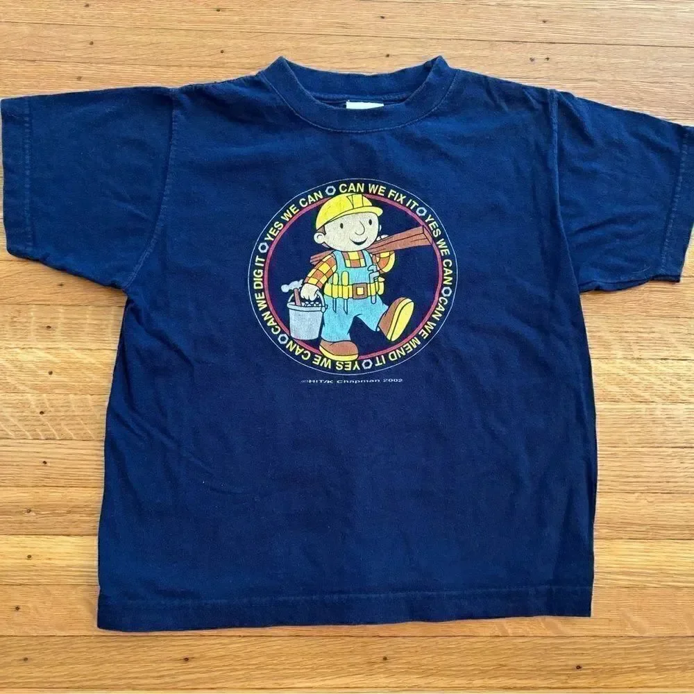 Bob the Builder vintage 2002 navy short sleeve tee shirt